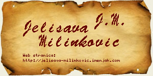 Jelisava Milinković vizit kartica